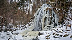 Um�le vytvo�ený vodopád v Ter�in� Údolí na Novohradsku v t�chto mrazech...