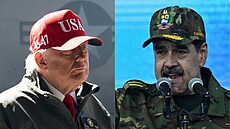 Americký prezident Donald Trump a venezuelský vudce Nicolas Maduro.