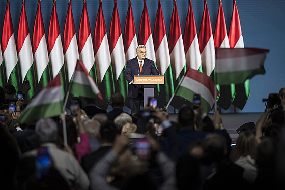 Viktor Orbán na sjezdu své strany Fidesz (11. ledna 2026)