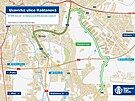 V�kendov� demolice mostu uzav�e Ka�tanovou ulici v Brn�. Obj�zdn� trasa vede...