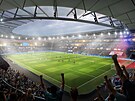 Ostrava p�ipravilo v�stavu architektonick�ch n�vrh� stadionu Nov�ch Bazal�....