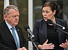 Dánský ministr zahrani�í Lars Lökke Rasmussen a jeho grónská kolegyn� Vivian...