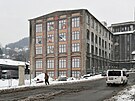 Na administrativn� budov� b�val�ch Schichtov�ch z�vod� v �st� nad Labem na...