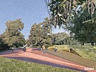 Budouc� podobu parku a �pravu prostranstv� p�ed m�stn� Z�kladn� �kolou Kladsk�...