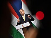 Hungarian Prime Minister Viktor Orban speaks during his traditional new year...
