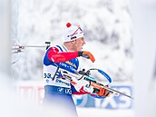 Tomá� Mikyska p�i stíhacím závod� v Oberhofu.