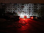 Obytný d�m v Belgorodu b�hem výpadku proudu, který byl podle místních ú�ad�...