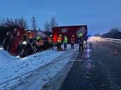 Po�así zna�n� komplikuje dopravu v Ústeckém kraji. (13. ledna 2026)