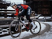 Václav Je�ek na trati cyklokrosového mistrovství republiky v Ostrav�