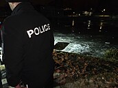 Zásah policist� a kolemjdoucích u Tril�ova jezu v �eských Bud�jovicích, kde se...