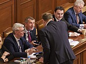 Sch�ze Poslanecké sn�movny. Vyslovení d�v�ry vlád�. Na snímku premiér Andrej...