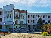 Ukrajinská Mariupolská státní univerzita po ruském bombardování v roce 2022.