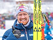 Vít�zslav Hornig v cíli stíhacího závodu v Oberhofu.