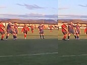 Fotbalista skon�il v poutech po brutálním loktu do obli�eje. Klub ho vyhodil