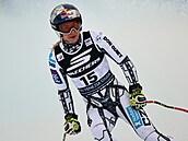 Ester Ledecká b�hem super-G v italském Tarvisiu