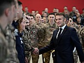 Macron nav�tívil vojenskou základnu v Istres na Jihu Francie (15. ledna 2026)