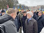 Petr Pavel se p�i náv�t�v� Ukrajiny zú�astnil pietního aktu na Ly�akivském...