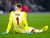 Vit�zslav Jaro� z Ajaxu po jednom ze �esti inkasovaných gól� proti Alkmaaru