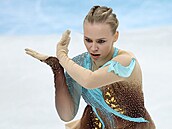 Estonská krasobrusla�ka Niina Petrokinová b�hem mistrovství Evropy v Sheffieldu