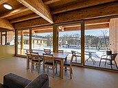 Interiér domu s komunitními byty p�i Domovu na St�íbrném vrchu v Rokytnici v...