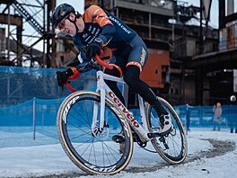 Kry�tof Ba�ant na trati cyklokrosového mistrovství republiky v Ostrav�