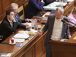 Sch�ze Poslanecké sn�movny. Vyslovení d�v�ry vlád�. Na snímku Zden�k H�ib...