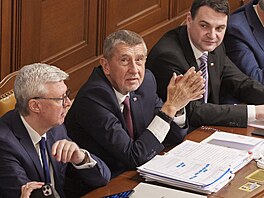 Sch�ze Poslanecké sn�movny. Na snímku premiér Andrej Babi� (ANO). (13. ledna...