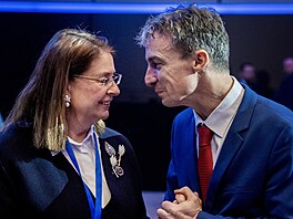 Nový první mistop�edseda ODS Tomá� Portlík a senátorka Miroslava N�mcová