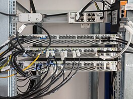 Výhledy na zasn�enou Prahu od BTS spole�nosti Cetin na Poliklinice Agel