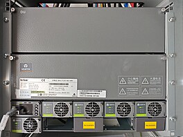 Výhledy na zasn�enou Prahu od BTS spole�nosti Cetin na Poliklinice Agel