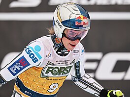 Ester Ledecká b�hem sjezdu v Tarvisiu
