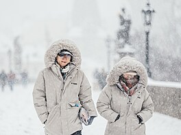 Prahu zasáhlo intenzivní sn�ení. (9. ledna 2026)