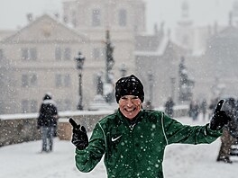 Prahu zasáhlo intenzivní sn�ení. (9. ledna 2026)
