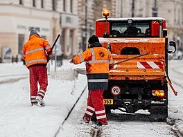 Prahu zasáhlo intenzivní sn�ení. (9. ledna 2026)