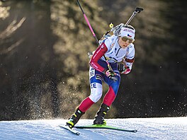 Tereza Voborníková p�i sprintu v Ruhpoldingu.