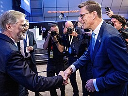 Petr Fiala a Martin Kupka na kongresu ODS. (17. ledna 2026)