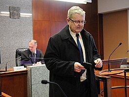 Vladislav Nogol u frýdecko-místeckého soudu. (15. ledna 2026)