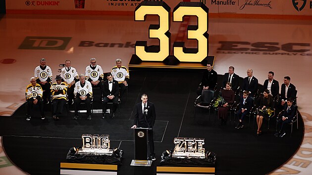 Proslov Zdena Ch�ry k vy�azen� jeho ��sla v Bostonu.