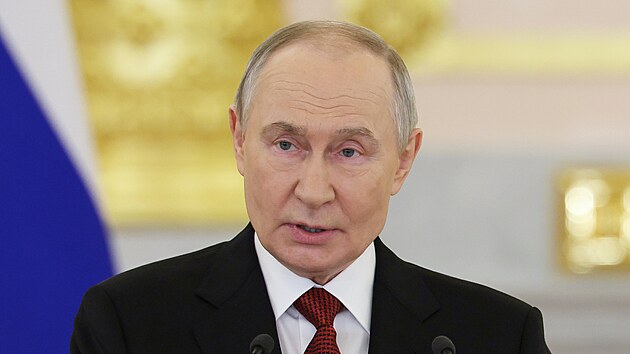 Rusk� prezident Vladimir Putin se v Kremlu ��astn� ceremonie p�ijet� pov��ovac�ch listin nov�ch ambasador� v zemi. (15. ledna 2026)