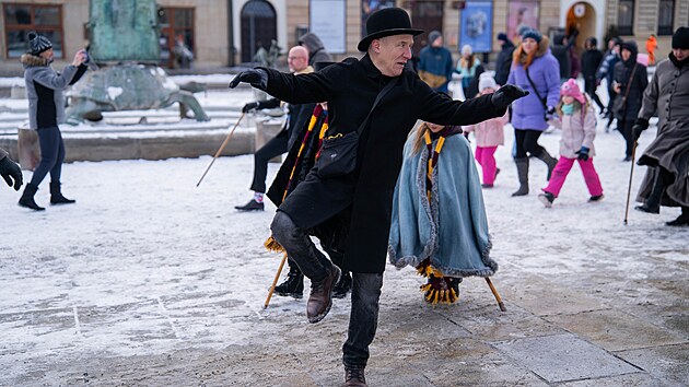 Olomouck�ho pochodu �vihl� ch�ze se letos z��astnilo zhruba t�i sta lid�. (11. ledna 2026)