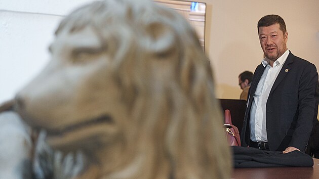 Tiskov� konference SPD. Na sn�mku Tomio Okamura. (13. ledna 2026)