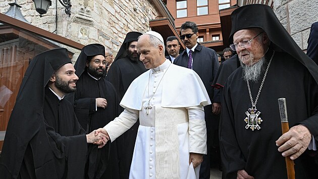 Pape� Lev XIV. se setkal s konstantinopolsk�m patriarchou Bartolom�jem I. (30. listopadu 2025)