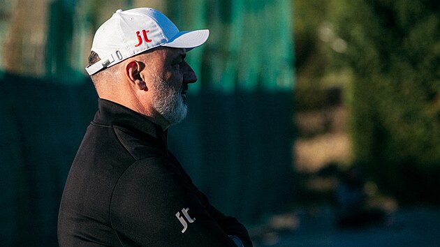 Antrenör Jindřich Trpišovský, Slavia'nın Karlsruhe'ye karşı oynadığı ısınma maçını izledi.