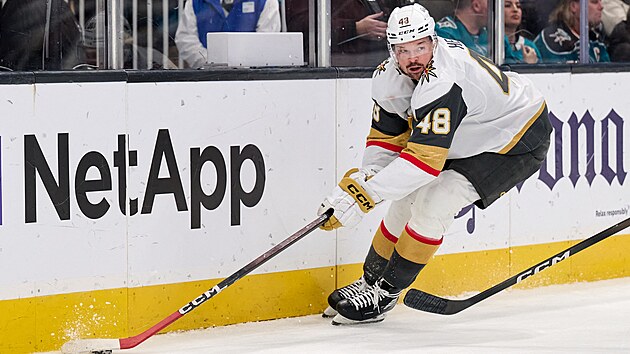 Tom� Hertl si u mantinelu st�e�� kotou�.