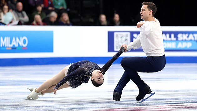 Anna Valesiov� a Martin Bida� b�hem kr�tk�ho programu na ME v Sheffieldu.