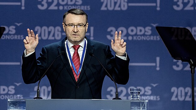 Exministr Pavel Drobil p�i kandid�tsk�m projevu na post m�stop�edsedy ODS