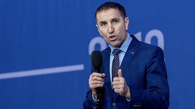 Poslanec Karel Haas p�i volb� m�stop�edsed� ODS na kongresu (18. ledna 2026)