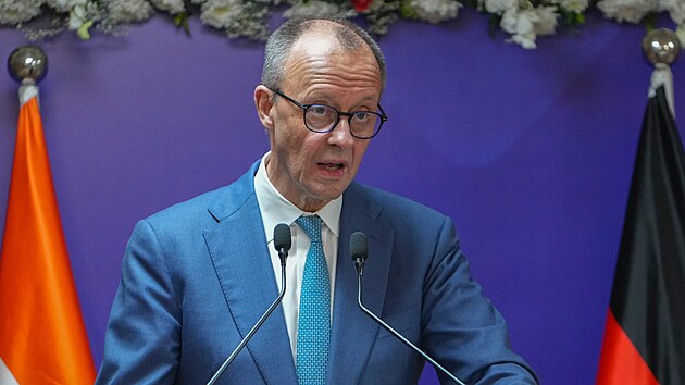 N�meck� kancl�� Friedrich Merz na n�v�t�v� v Indii. (12. ledna 2026)