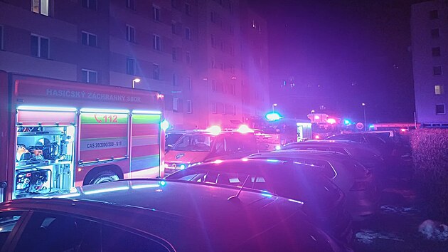 Z�sah slo�ek IZS v ulici Pr�b�n� v �esk�ch Bud�jovic�ch. (14. ledna 2026)