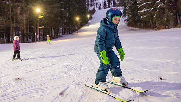 Sjezdovka Severka v Doln� Brusnici (9. ledna 2026)